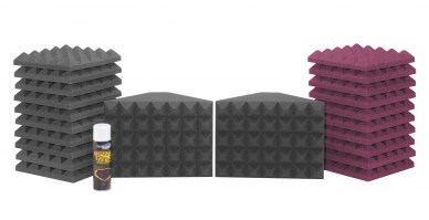 Saturn 1 Acoustic Treatment Room Kit - Charcoal / Burgundy