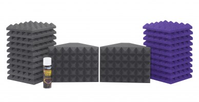 Saturn 1 Acoustic Treatment Room Kit - Charcoal / Purple